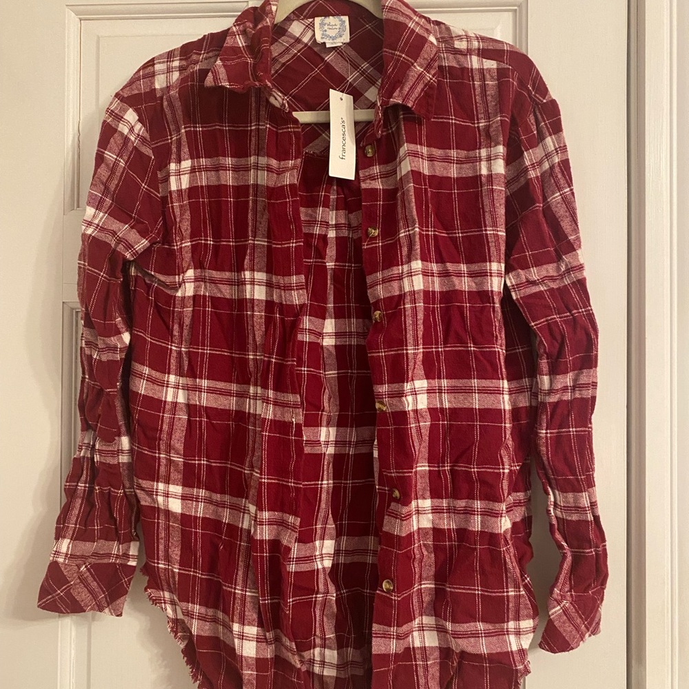 *NEW WITH TAGS* Maroon flannel